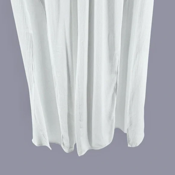 Kona Sol NWT Split Wide Leg Tie Front Pants Sz M White Gauzy Swim Cover Up Sheer - Picture 4 of 15